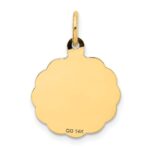 14K A DATE TO REMEMBER 15mm Engravable Disc Charm - Image 4