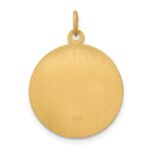 14k Polished and Satin Solid St Theresa Medal Round Pendant - Image 4