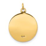 14k Polished and Satin Solid Saint Anne Medal Charm - Image 4