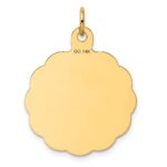 14K WEDDING BELLS 23mm Engravable Disc Charm - Image 4