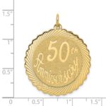 14K 50th ANNIVERSARY 29mm Engravable Disc Charm - Image 3