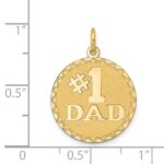 14K #1 DAD 19mm Engravable Disc Charm - Image 3