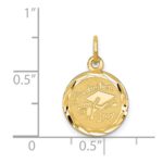 14k GRADUATION DAY with Cap 14mm Engravable Disc Charm - Image 3