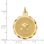 14k GRADUATION DAY with Diploma Engravable Disc Charm - Image 3