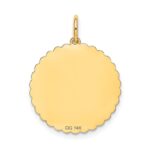 14k SWEET 16 Engravable 18mm Disc Charm - Image 4