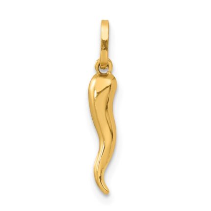 14k 3-D Italian Horn Charm