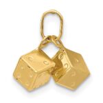 14k  3-D Dice Charm - Image 2