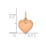14K Rose Gold Polished 3-D Puffed Heart Pendant - Image 3