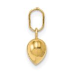 14K Polished 3-D Puffed Heart Charm - Image 2