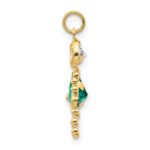 14k December Girl Synthetic Birthstone Charm - Image 2