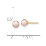 14k Madi K 4-5mm Pink Round Freshwater Cultured Pearl Pendant and Post Earrings Set - Image 3