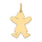 14k The Kids Small It's a Girl Engravable Joy Charm - Image 4
