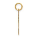 14k The Kids Small Girl with Ponytails Engravable Love Charm - Image 2