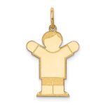 14k The Kids Small Boy with Haircut Engravable Love Charm