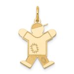 14k The Kids Small Patches Boy Engravable Joy Charm