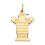 14k The Kids Small Stars and Stripes Boy Engravable Love Charm