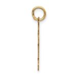 14k The Kids Small Heart Dress Girl Engravable Kiss Charm - Image 2