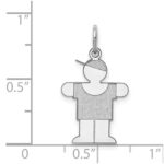 Sterling Silver Rhodium-plated Hugs Kid Charm - Image 3