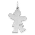 Sterling Silver Rhodium-plated Kiss Kid Charm - Image 3