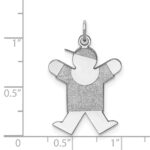 Sterling Silver Rhodium-plated Joy Kid Charm - Image 3