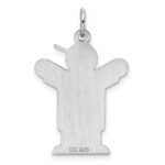 Sterling Silver Rhodium-plated Love Kid Charm - Image 3