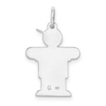 Sterling Silver Rhodium-plated Kid Charm - Image 4