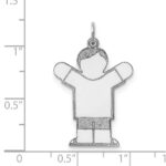 Sterling Silver Rhodium-plated Kid Charm - Image 4