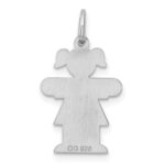 Sterling Silver Rhodium-plated Kid Charm - Image 3