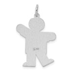 Sterling Silver Rhodium-plated Kid Charm - Image 4