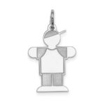 Sterling Silver Rhodium-plated Kid Charm