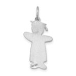 Sterling Silver Rhodium-plated Class of 2025 Boy Cuddle Charm - Image 3