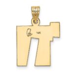 14k Two-Tone Solid Satin Chai Charm - Image 3