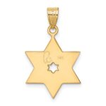 14K Two-Tone Star Of David Pendant - Image 4
