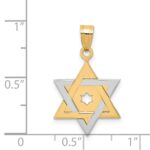 14K Two-Tone Star Of David Pendant - Image 3