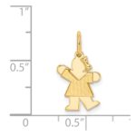 14k The Kids Mini Girl Kiss Charm - Image 3