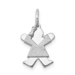 14k White Gold The Kids Mini Girl Joy Charm