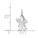 14k White Gold The Kids Mini Girl Kiss Charm - Image 3