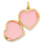 14K with Rose and White Rhodium CHASE THE RAINBOW 15mm Heart Locket - Image 4