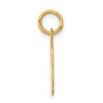 14k Plain Small .013 Gauge Facing Right Engravable Boy Head Charm - Image 2