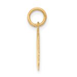 14k Plain Small .027 Gauge Facing Right Engravable Girl Head Charm - Image 2