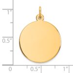 14k Plain .011 Gauge Round Engravable 19mm Disc Charm - Image 2