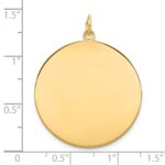14k Plain .018 Gauge Round Engravable 28mm Disc Charm - Image 2