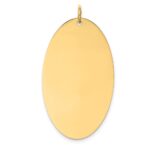 14k Plain .013 Gauge Engravable Elliptical 36x21mm Disc Charm