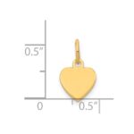 14k Plain .011 Gauge Engravable Heart 11x9mm Disc Charm - Image 2