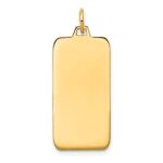 14k Plain .013 Gauge Engravable Rectangular 29x13mm Disc Charm