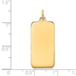 14k Plain .027 Gauge Engravable Rectangular 29x13mm Disc Charm - Image 2