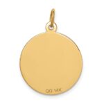 14k 19mm Round Non-enameled Medical Jewelry Pendant - Image 4