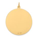 14k 32mm Round Non-enameled Medical Jewelry Pendant - Image 4