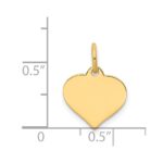 14k Plain .013 Gauge Engraveable Heart 14x12mm Disc Charm - Image 2