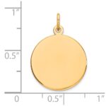10K  Plain .032 Gauge 16.75x16.75mm Circular Engravable Disc Charm - Image 2